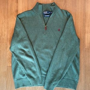 Men’s Green Polo Ralph Lauren Quarter Zip sweater